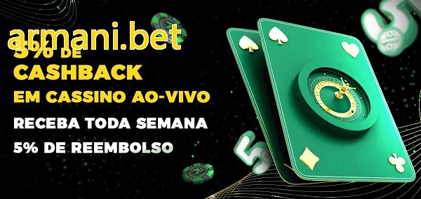 Promoções do cassino ao Vivo armani.bet
